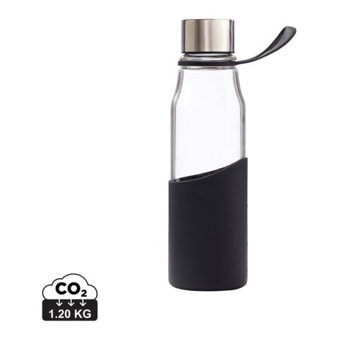VINGA Botella de agaua de vidrio Lean negro | sin montaje de publicidad | no disponible | no disponible