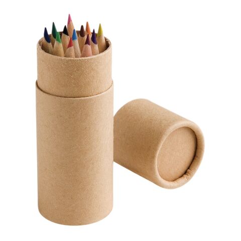 CYLINDER. Caja con 12 lápices de color Beige | sin montaje de publicidad