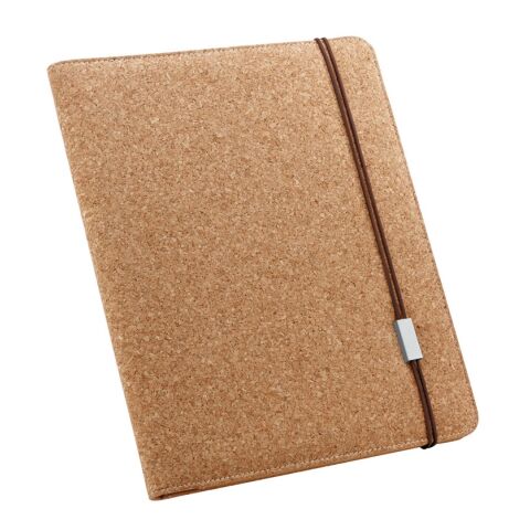 SERPA. Carpeta de corcho A4 con un bloque de hojas lisas Beige | sin montaje de publicidad | Sin forro | A4