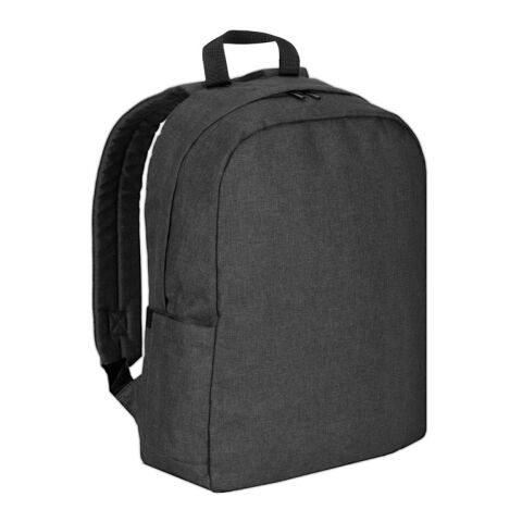 GIJON. Mochila para portátil de poliéster reciclado de alta densidad 600D y forro de poliéster reciclado 210D gris antracita | sin montaje de publicidad