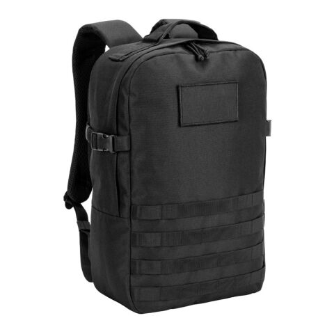 EDINBURGH BPACK. Mochila de estilo militar en poliéster reciclado 600D, alta densidad y forro en poliéster reciclado 210D 17&#039;3’ Negro | sin montaje de publicidad