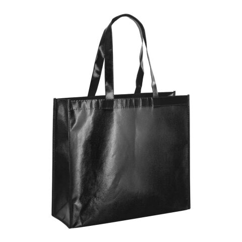 MILLENIA. Bolso laminado no tejido (110 g/m²) negro | sin montaje de publicidad
