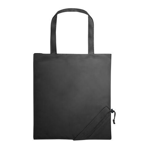 SHOPS. Bolsa plegable 190T Negro | sin montaje de publicidad