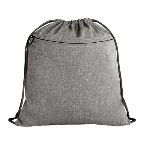 CHANCERY. Bolsa de cordón de algodón reciclado (70%), poliéster (30% rPET) (140 g/m²) negro | sin montaje de publicidad