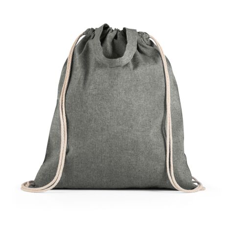 RISSANI. Mochila con algodón reciclado (70%) y poliéster (30% rPET) (140 g/m²) Negro | sin montaje de publicidad