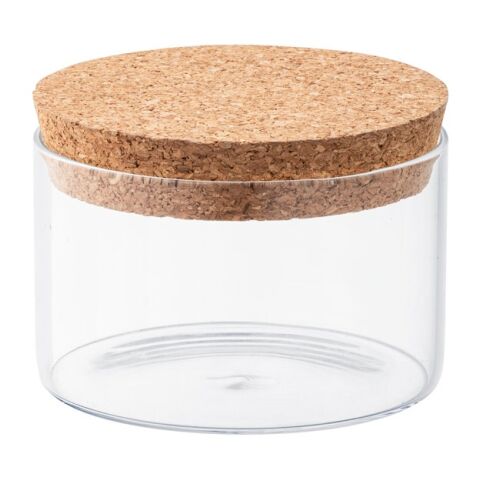 SPICE 380. Botella de vidrio de borosilicato con tapa de corcho 380ml Beige | sin montaje de publicidad