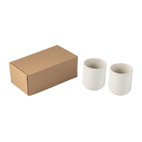 OWENS. Juego de tazas de cerámica blanco | sin montaje de publicidad