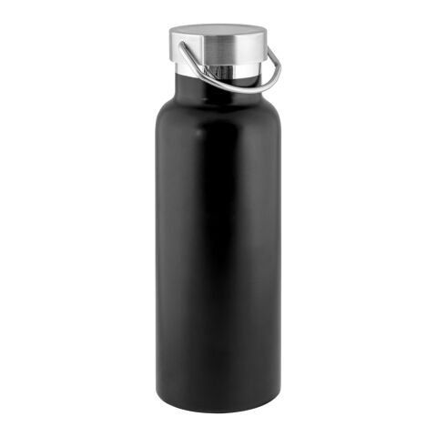 DUPLANTIS. Botella de acero inoxidable (90% reciclado) con aislamiento al vacío de 810 mL Negro | Serigrafía 1 color