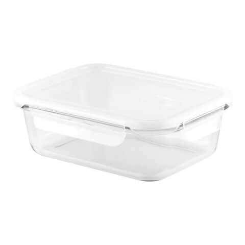 QUORIN. Caja hermética de vidrio borosilicato 1000 mL Blanco | sin montaje de publicidad