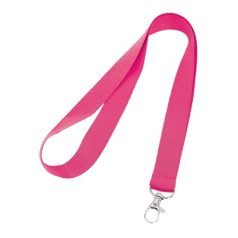 LARIAT. Lanyard de poliéster Rosa | sin montaje de publicidad