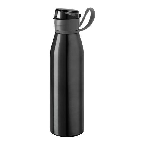 KORVER. Botella deportiva de 650 mL Negro | sin montaje de publicidad