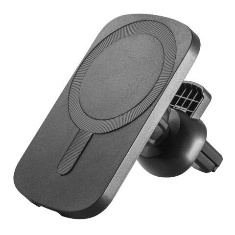KOCH. Soporte para smartphone para coche con cargador magnético inalámbrico de 15 W en ABS reciclado (100% rABS) Negro | sin montaje de publicidad