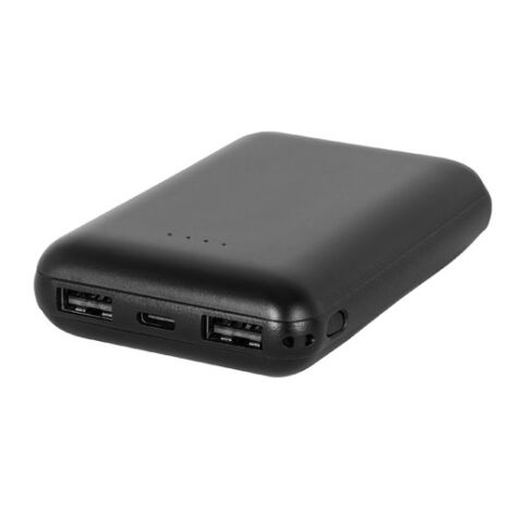 LEAKEY 8. Batería externa de 8&#039;000 mAh en ABS reciclado (100% rABS) Negro | sin montaje de publicidad