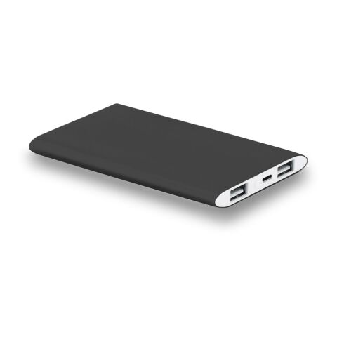 NOBEL. Power bank 7&#039;200 mAh, fabricado en aluminio reciclado (100% rAL) Negro | sin montaje de publicidad