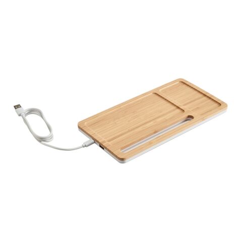 MOTT. Organizador de sobremesa con cargador inalámbrico de 15W en bambú y ABS