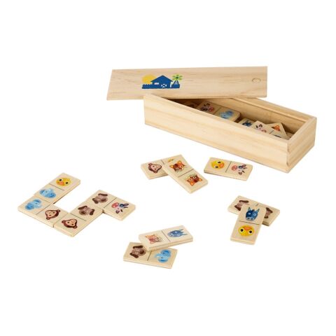 DOMIN. Juego de dominó de madera Beige | sin montaje de publicidad