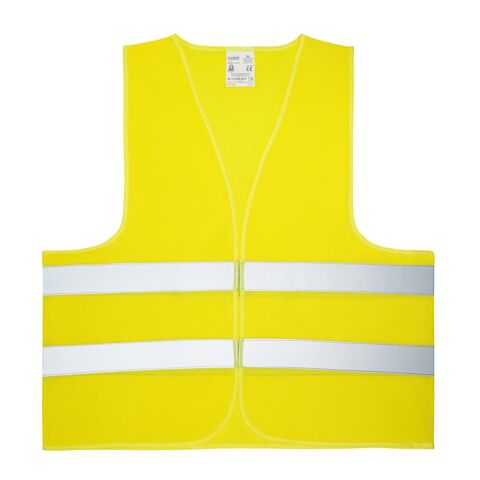 YELLOWSTONE. Chaleco de alta visibilidad hecho en poliéster 100% Amarillo | sin montaje de publicidad