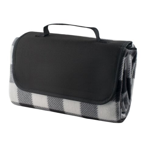RILEY II. Manta de picnic forrada en EPE (180 g/m²) Negro | sin montaje de publicidad