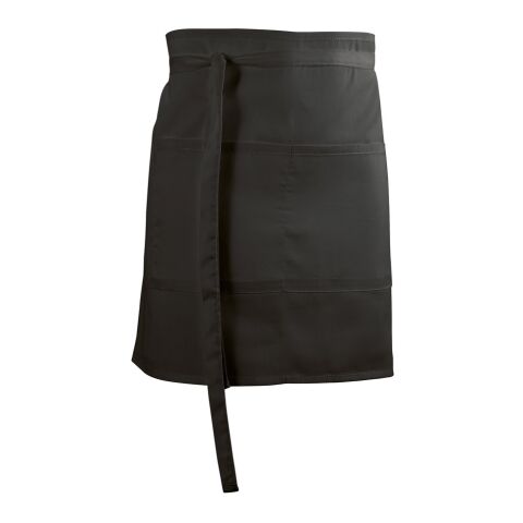 ROSEMARY. Delantal de bar de algodón y poliéster (150 g/m²) Negro | sin montaje de publicidad