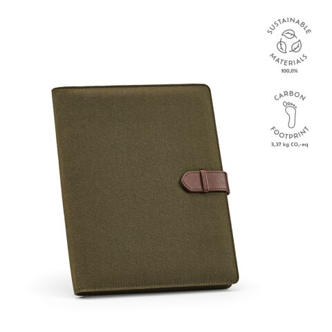 Eliot A4 Folder verde oliva | sin montaje de publicidad