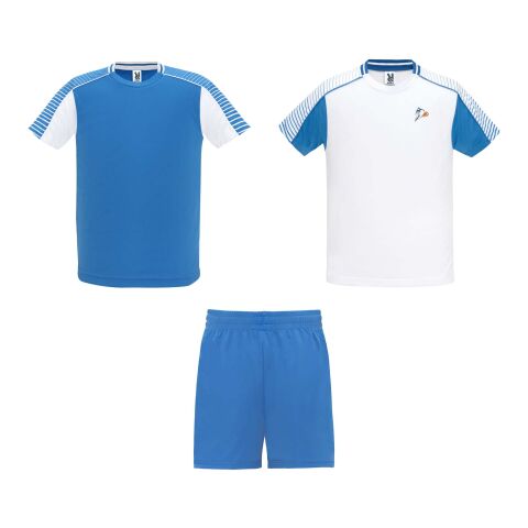Conjunto deportivo infantil &quot;Juve&quot; Estándar | Blanco-Azul real | 4 | sin montaje de publicidad | no disponible | no disponible | no disponible