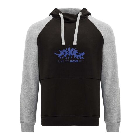 Sudadera con capucha bicolor infantil &quot;Badet&quot; Estándar | Negro intenso-Gris Mezcla | 9/10 | sin montaje de publicidad | no disponible | no disponible | no disponible