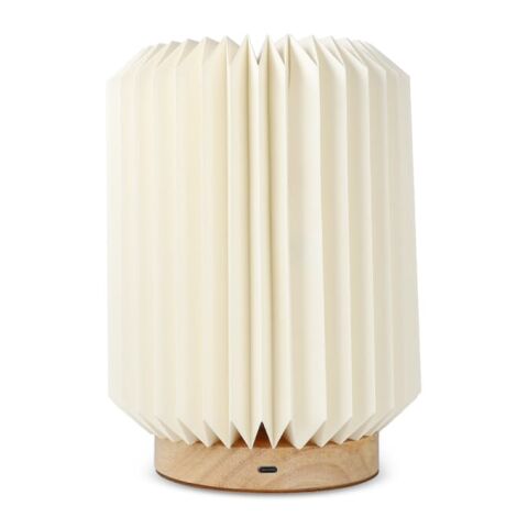 Coollux lámpara LED de papel plegable Aurora sobre base de madera, 22cm Natural | sin montaje de publicidad | no disponible | no disponible