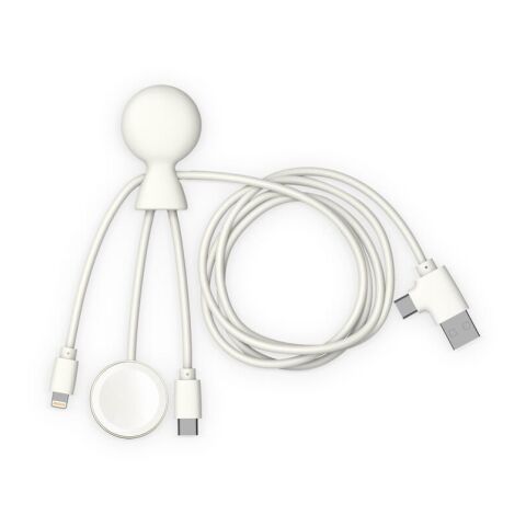 Cable múltiple Xoopar Mr. Bio Long para Apple/Samsung Watch de 1 metro Blanco | sin montaje de publicidad | no disponible | no disponible
