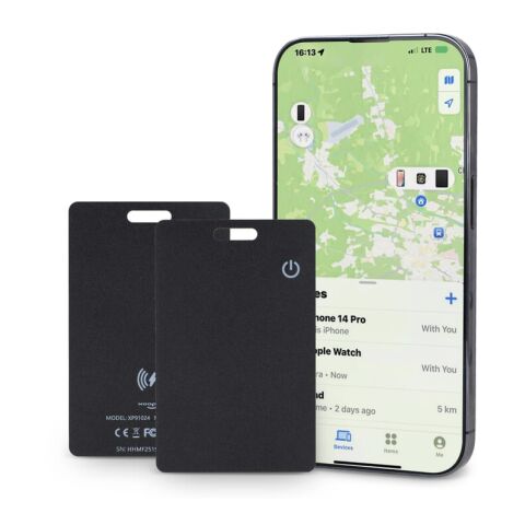 Xoopar ICE-Card Tarjeta de seguimiento ultrafina recargable Negro | Impresión Digital | cara 1 | 64 mm x 53 mm