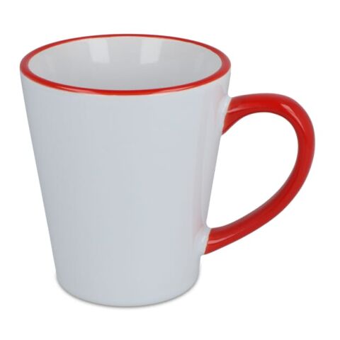 Taza subli Melbourne borde y asa de color 300ml Blanco | sin montaje de publicidad | no disponible | no disponible | no disponible