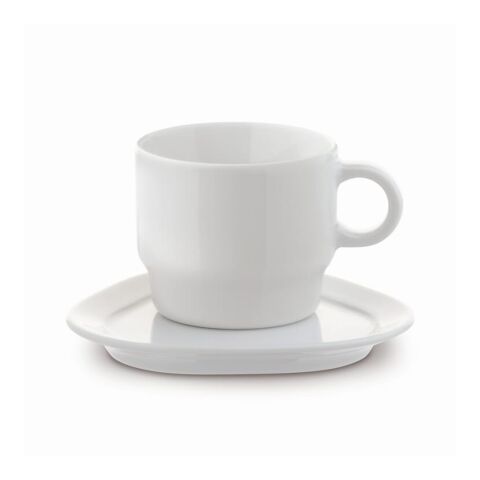 Taza y plato pequeño Satellite 180ml Blanco | sin montaje de publicidad | no disponible | no disponible | no disponible