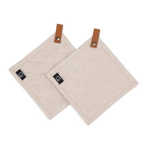 Kosta Linnewäfveri Set de 2 agarraderas Beige | sin montaje de publicidad