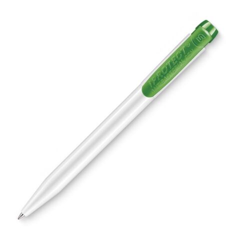 Bolígrafo IProtect opaco Blanco-Verde | Impresión De Pantalla 1 color | en el cuerpo alineado con el clip | 45 mm x 25 mm | no disponible