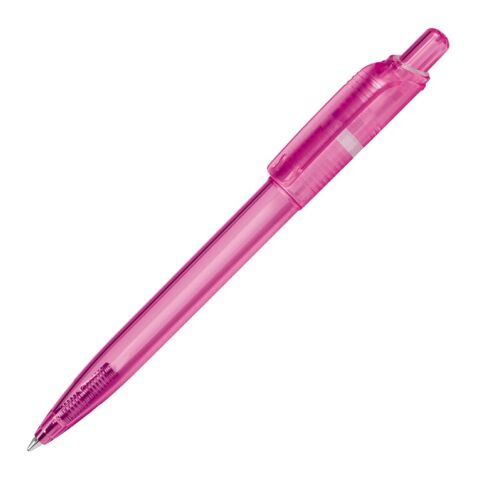 Bolígrafo Ducal Clear transparente Rosa-Rosa | Impresión De Pantalla 1 color | 90 grados del clip | 40 mm x 25 mm | no disponible