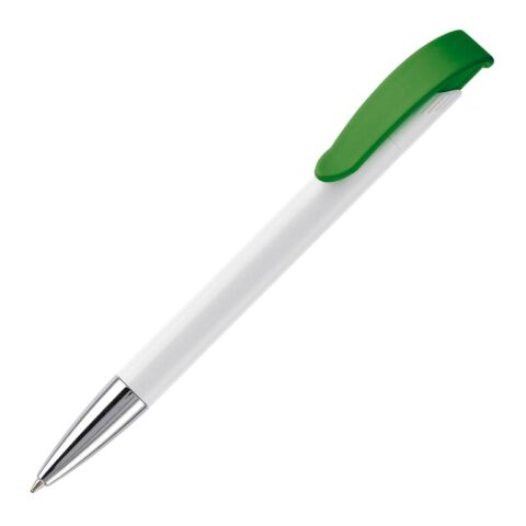 Apollo Metal Tip Sólido Blanco-Verde | Impresión De Pantalla 1 color | 90 grados del clip | 45 mm x 25 mm | no disponible