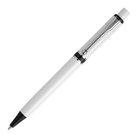 Bolígrafo Raja opaco Blanco-Negro | Tampografía 1 color | 90 grados por debajo del clip | 20 mm x 5 mm | no disponible