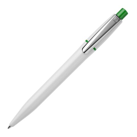 Bolígrafo Semyr opaco Blanco-Verde | Impresión De Pantalla 1 color | 90 grados del clip | 45 mm x 25 mm | no disponible