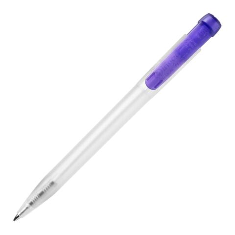 Bolígrafo Ingeo TM Pen Clear transparente Transparente morada | sin montaje de publicidad | no disponible | no disponible | no disponible