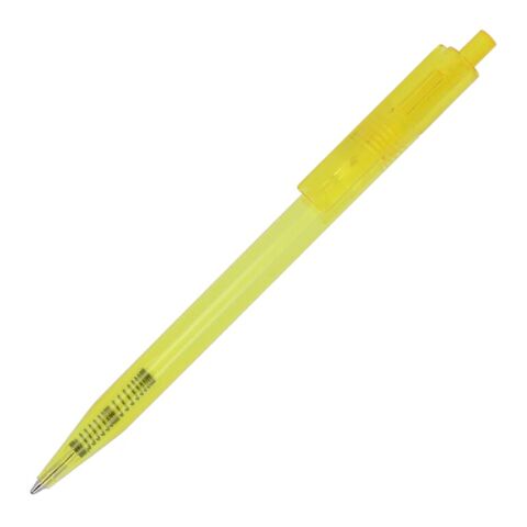 Bolígrafo Kuma transparente Amarillo-Amarillo | Impresión De Pantalla 1 color | 180 grados del clip | 45 mm x 25 mm | no disponible