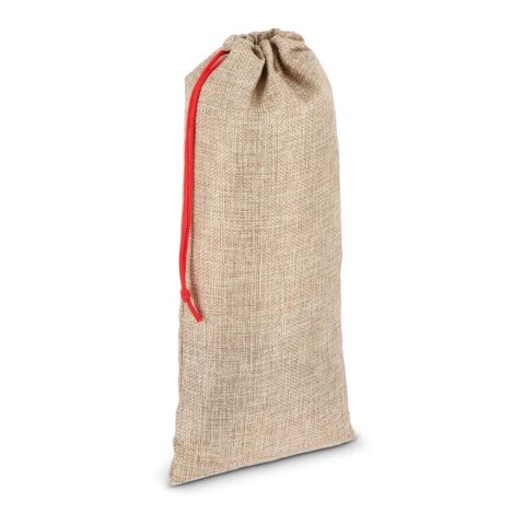 Estuche de vino estilo yute 14x34cm Natural | sin montaje de publicidad | no disponible | no disponible