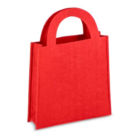 Bolsa de fieltro para regalo 15x21cm Rojo / Blanco | sin montaje de publicidad | no disponible | no disponible