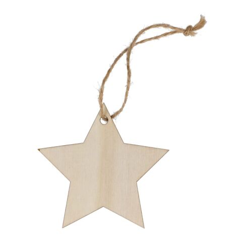 Adorno navideño de madera en forma de estrella  Natural | sin montaje de publicidad | no disponible | no disponible
