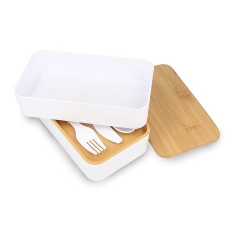 Fiambrera Bento R-PP y Bambú Blanco | sin montaje de publicidad | no disponible | no disponible | no disponible