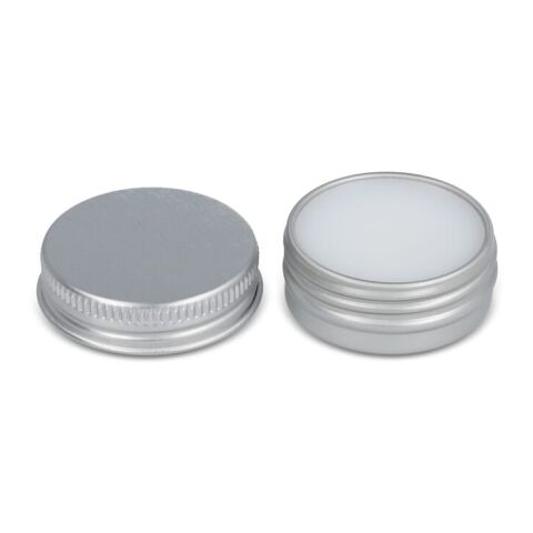 Lata redonda de aluminio reciclado Lipbalm Plata | sin montaje de publicidad | no disponible | no disponible