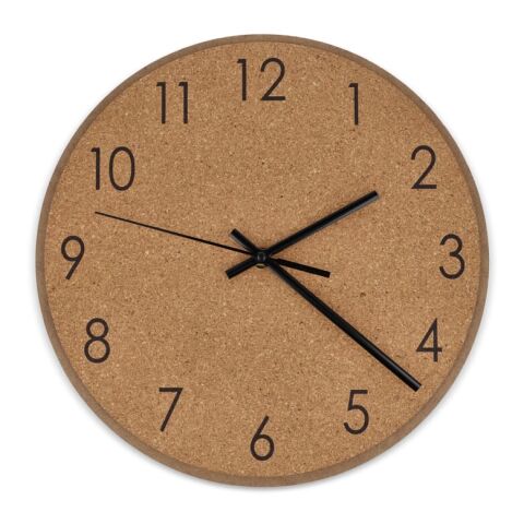 Reloj de pared de corcho Natural | sin montaje de publicidad | no disponible | no disponible