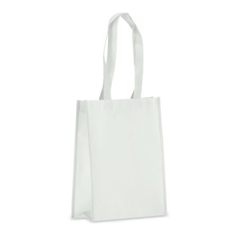 R-PET Bolsa de transporte laminada no tejida 24 x 11 x 30 cm 105 g/m². Blanco | sin montaje de publicidad | no disponible | no disponible | no disponible