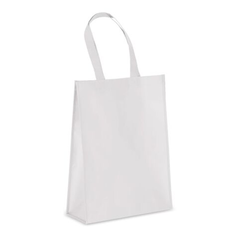 R-PET Bolsa de transporte de tejido sin tejer laminado 30 x 12 x 40 cm 105 g/m². Blanco | sin montaje de publicidad | no disponible | no disponible | no disponible