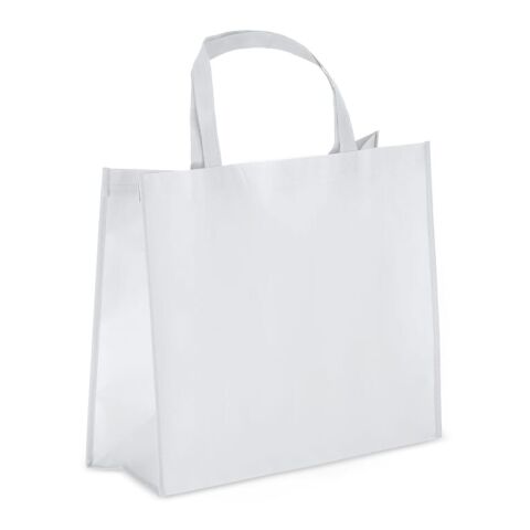 R-PET Bolsa de transporte de tejido sin tejer laminado 40 x 16 x 35 cm 105 g/m². Blanco | sin montaje de publicidad | no disponible | no disponible | no disponible