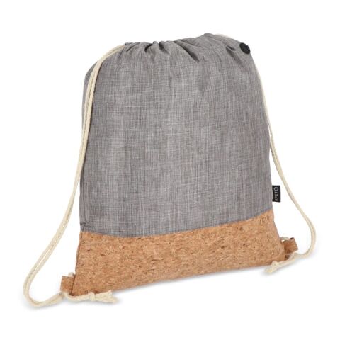 Bolsa con cordón R-PET y corcho 35 x 40cm Gris | sin montaje de publicidad | no disponible | no disponible