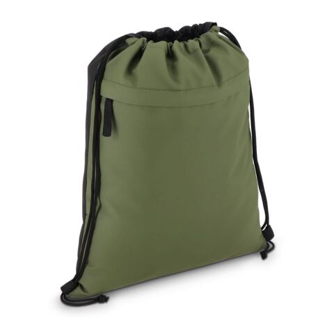 Bolsa con cordón de R-PET 600D recubierta de PU, 33 x 42 cm